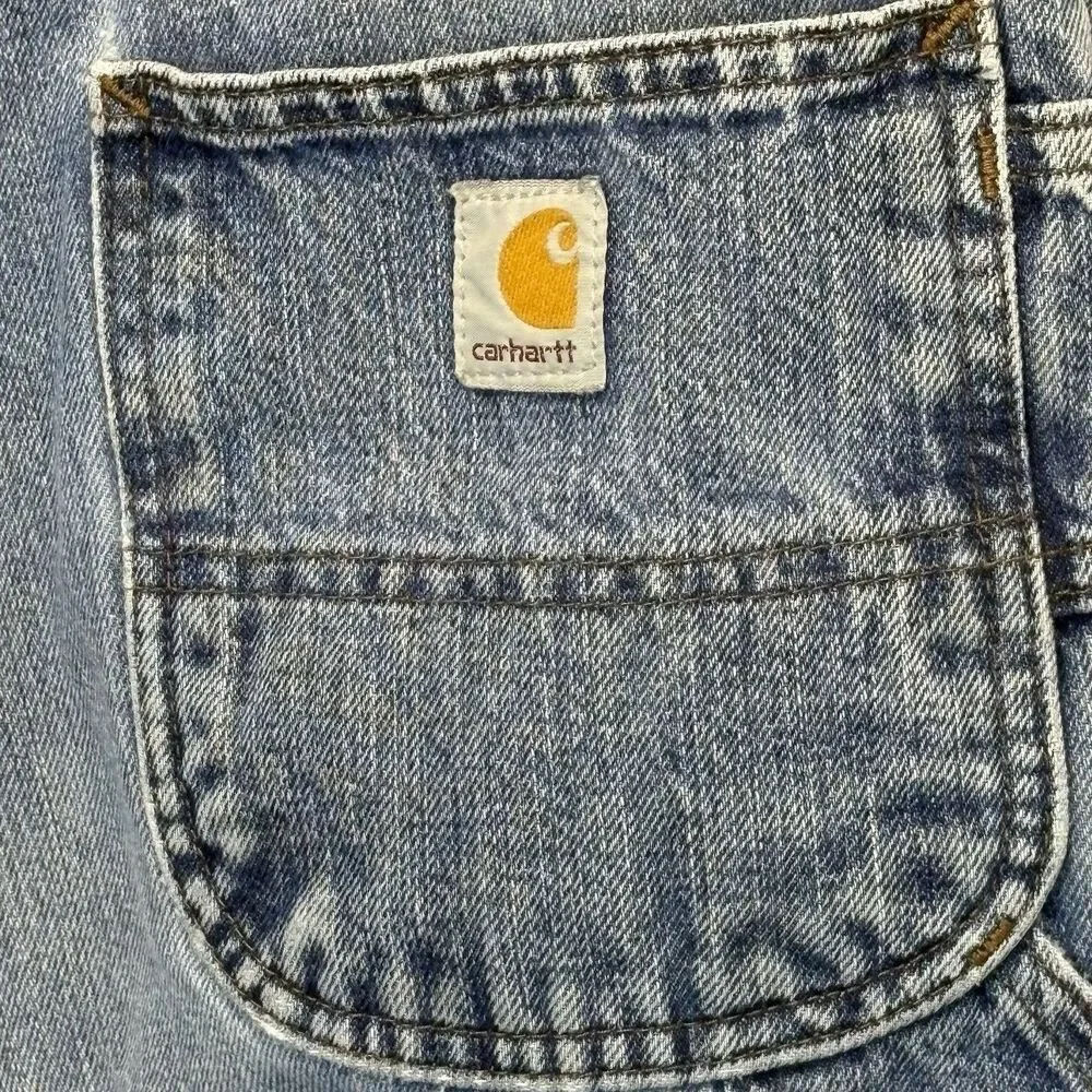 Vintage Carhartt Carpenter Jeans 34x32 Y2K Medium Wash - Picture 6 of 8